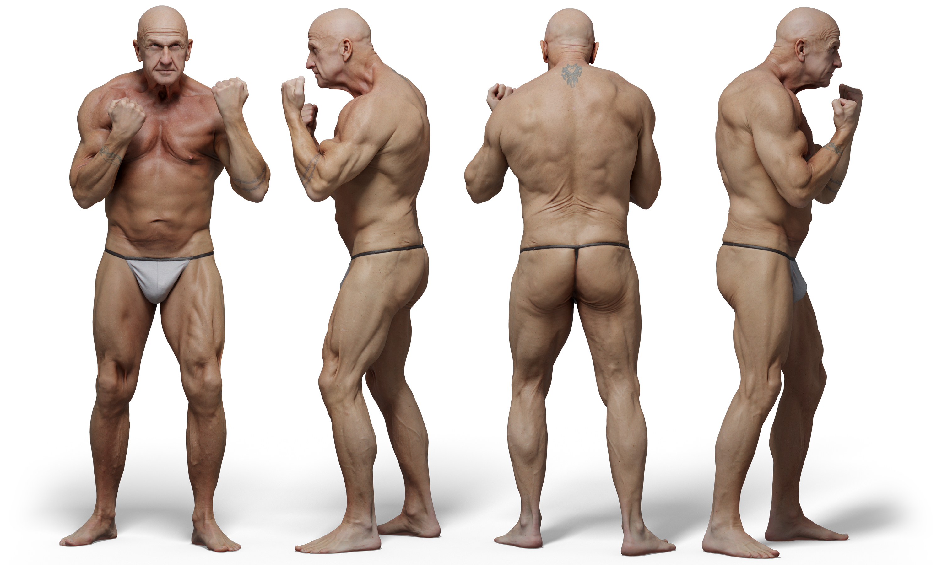 3D male body model download